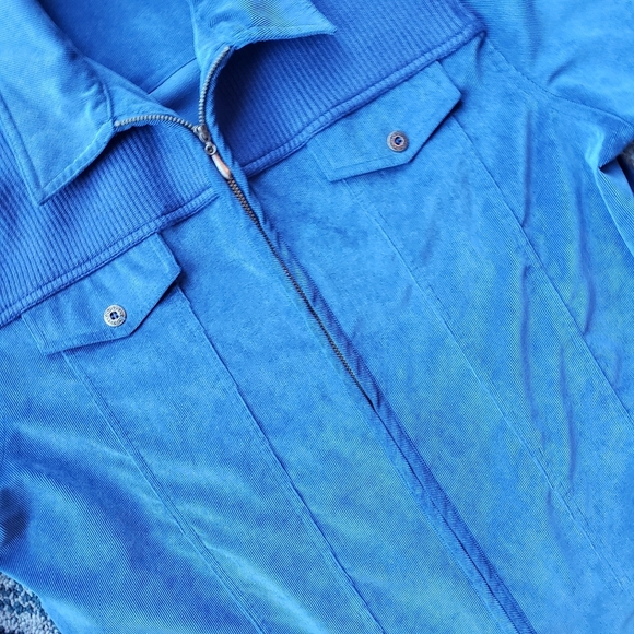 Alfred Dunner blue jacket Corduroy Large - Picture 3 of 4